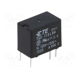 1 pcs x TE Connectivity - 2-1419130-4 - Relay: electromagnetic, SPDT, Ucoil: 12VDC, Icontacts max: 1A, PCB