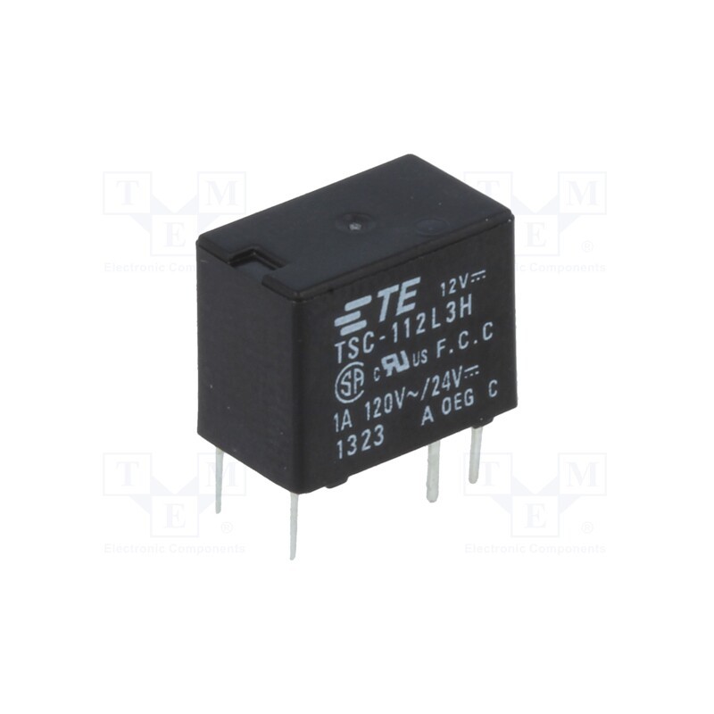 1 pcs x TE Connectivity - 2-1419130-4 - Relay: electromagnetic, SPDT, Ucoil: 12VDC, Icontacts max: 1A, PCB