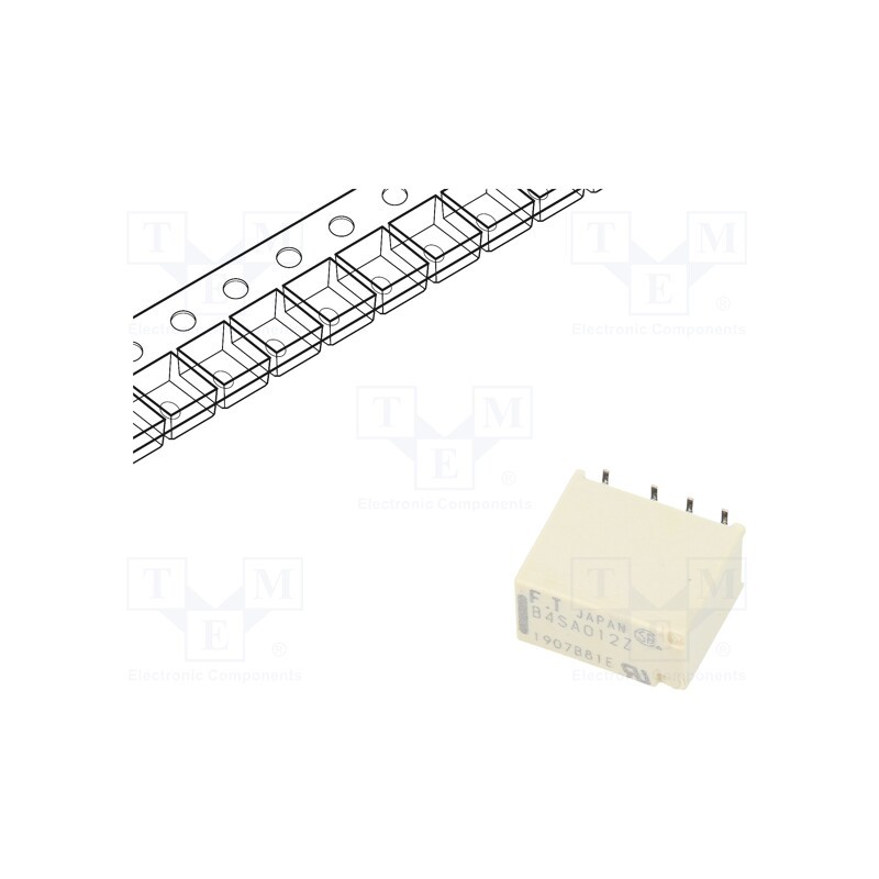 1 pcs x FUJITSU - FTR-B4SA012Z-B05 - Relay: electromagnetic, DPDT, Ucoil: 12VDC, 2A, 0.3A/125VAC, SMT