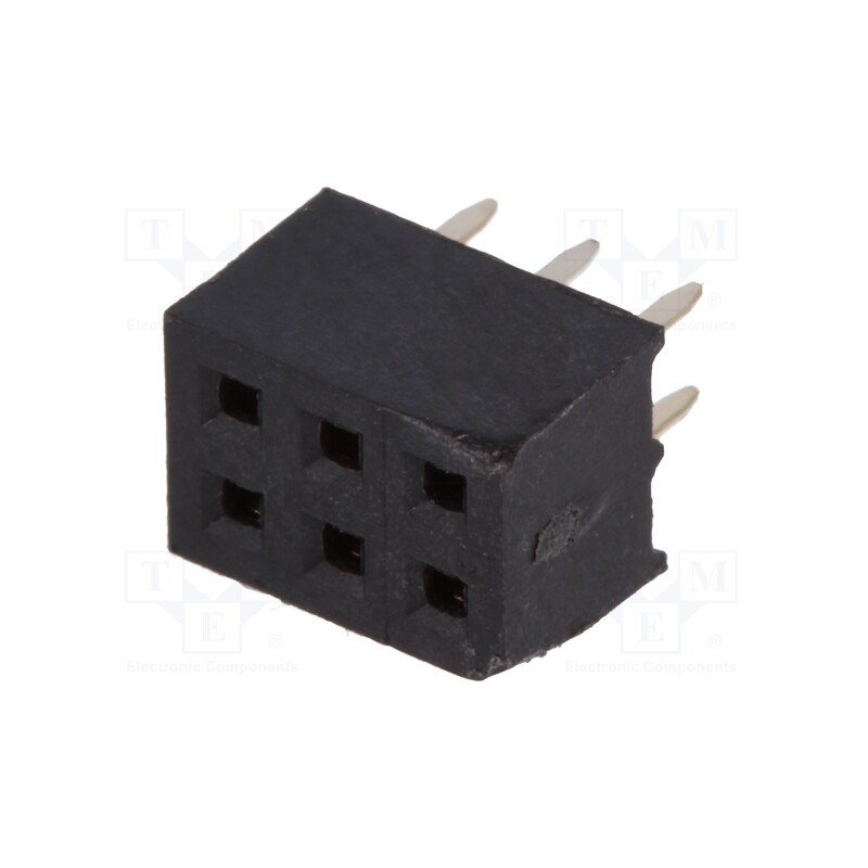 5 pcs x CONNFLY - DS1026-05-2*3S8BV - Socket, pin strips, female, PIN: 6, straight, 2mm, THT, 2x3, L2.7mm