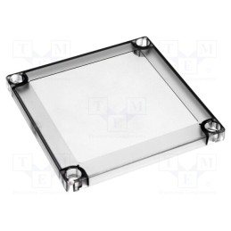 1 pcs x FIBOX - 6210924 PC125/10T / II 125/10 T - Cover, polycarbonate, 130x130x10mm, Series: MNX, ABS125H
