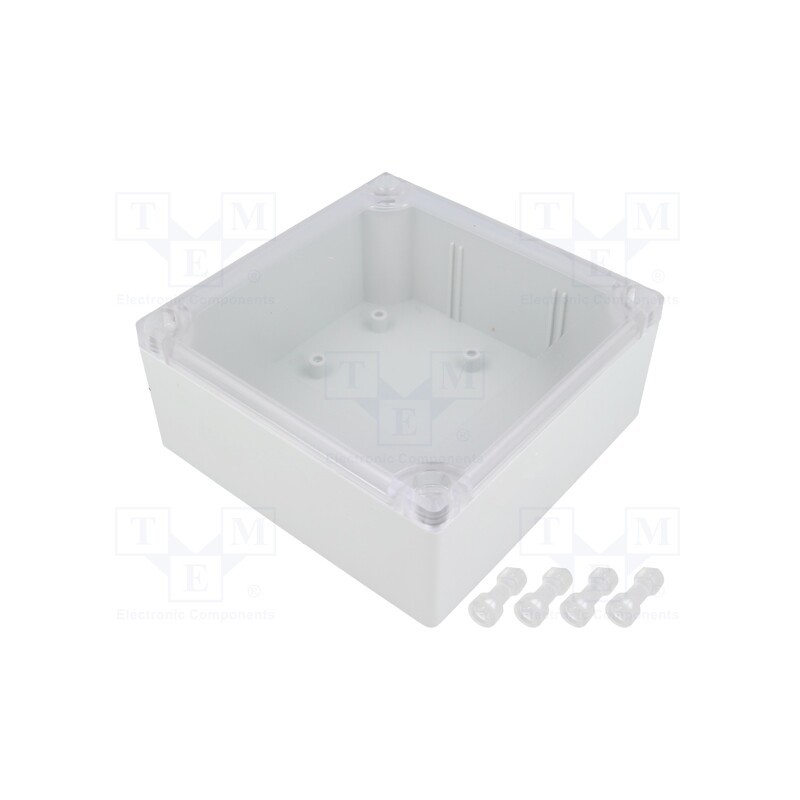 1 pcs x MASZCZYK - KM-500-TR/GY - Enclosure: multipurpose, X: 133mm, Y: 133mm, Z: 59mm, ABS, grey, IP55