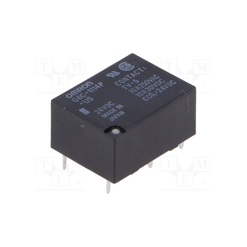 1 pcs x OMRON OCB - G6C-1114P-US 24VDC - Relay: electromagnetic, SPST-NO, Ucoil: 24VDC, Icontacts max: 10A