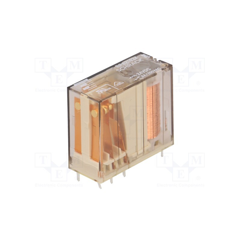 1 pcs x TE Connectivity - 0-1393845-5 - Relay: electromagnetic, DPDT, Ucoil: 24VDC, Icontacts max: 8A, PCB