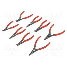 1 set x KNIPEX - 00 19 58 V02 - Kit: pliers, for circlip, Ring: internal,external, case, 8pcs.