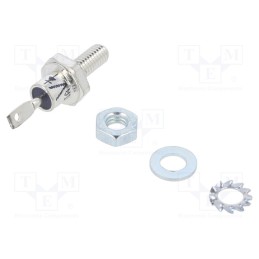 1 pcs x VISHAY - VS-1N1206RA - Diode: rectifying, 600V, 1.35V, 12A, anode to stud, DO203AA,