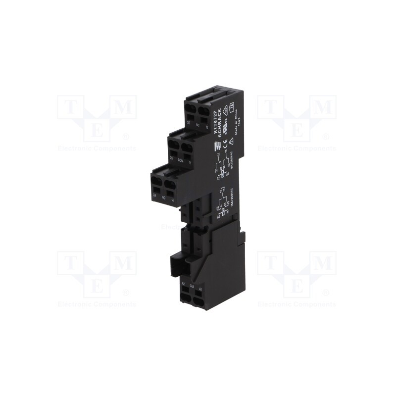 1 pcs x TE Connectivity - 1860200-1 - Socket, PIN: 8, 16A, 240VAC, H: 48.3mm, W: 15.8mm, spring clamps