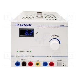 1 pcs x PEAKTECH - P 6300 - Power supply: laboratory, adjustable,symmetrical,multi-channel