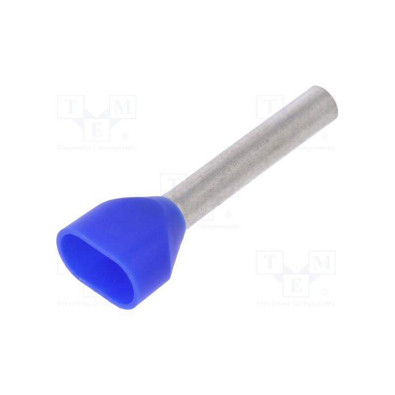 5 pcs x WEIDMu00dcLLER - 9037520000 H2,5/27D ZH BL - Tip: bootlace ferrule, insulated,double, copper, 2.5mm2, 18mm