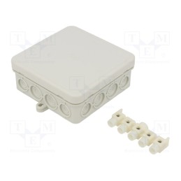 1 pcs x OBO BETTERMANN - A 14 5 - Enclosure: junction box, X: 100mm, Y: 100mm, Z: 40mm, polyetylene