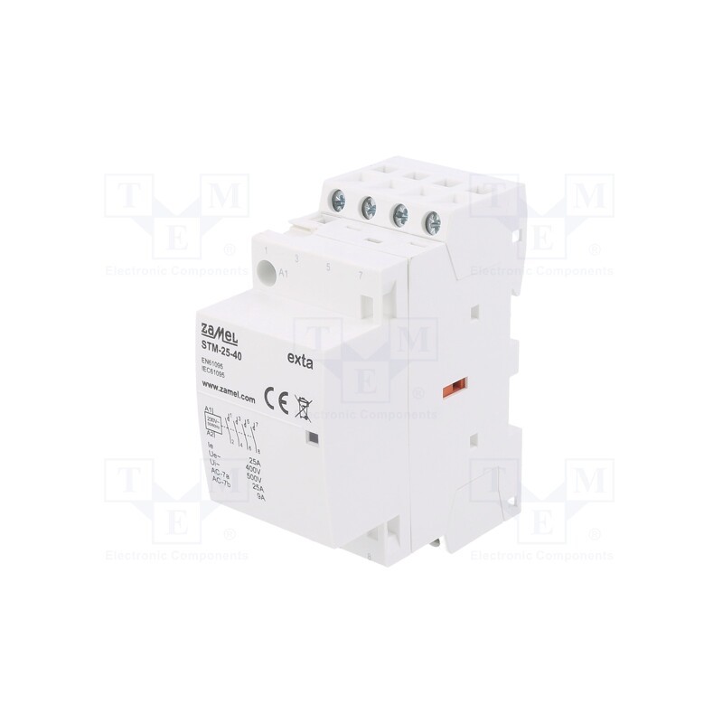 1 pcs x ZAMEL - STM-25-40 - Contactor: 4-pole installation, 25A, 230VAC, NO x4, -5÷60°C