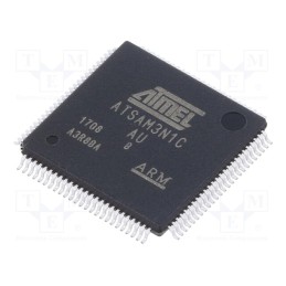 1 pcs x MICROCHIP TECHNOLOGY - ATSAM3N1CB-AU - IC: ARM microcontroller, LQFP100, 1.8÷3.3VDC, Ext.inter: 79