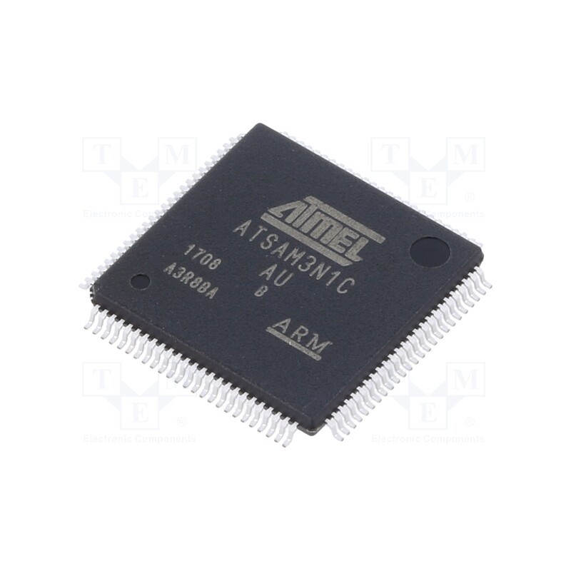 1 pcs x MICROCHIP TECHNOLOGY - ATSAM3N1CB-AU - IC: ARM microcontroller, LQFP100, 1.8÷3.3VDC, Ext.inter: 79