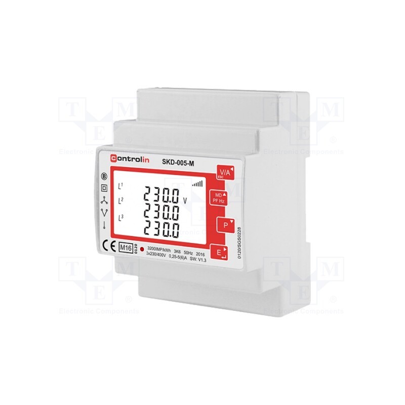 1 pcs x CONTROLIN GMBH - 385-05552-210 - Counter, digital,mounting, for DIN rail mounting, three-phase