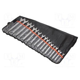 1 set x BAHCO - 111M/17TL - Wrenches set, bent,combination spanner, 17pcs.