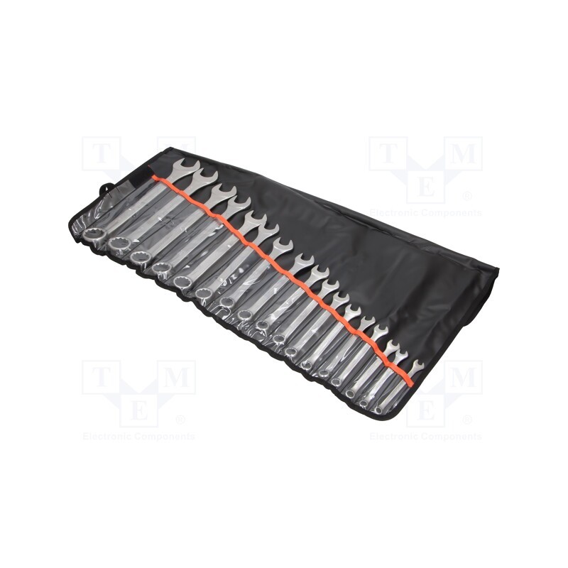 1 set x BAHCO - 111M/17TL - Wrenches set, bent,combination spanner, 17pcs.