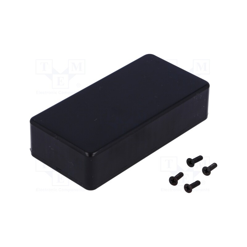 1 pcs x HAMMOND - 1591ABK - Enclosure: multipurpose, X: 50mm, Y: 100mm, Z: 25mm, 1591, ABS, black
