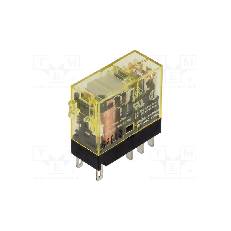 1 pcs x IDEC - RJ2S-CL-A110 - Relay: electromagnetic, DPDT, Ucoil: 110VAC, Icontacts max: 8A