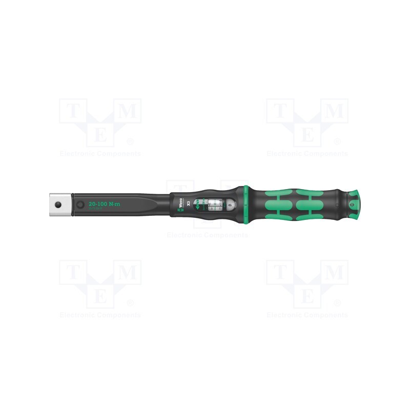 1 pcs x WERA - 5075653001 - Wrench, torque, 372mm, 20÷100Nm, Mounting: 9x12