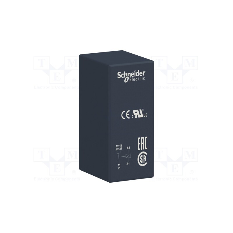 1 pcs x SCHNEIDER ELECTRIC - RSB1A160JD - Relay: electromagnetic, SPDT, Ucoil: 12VDC, 16A, 16A/250VAC, socket