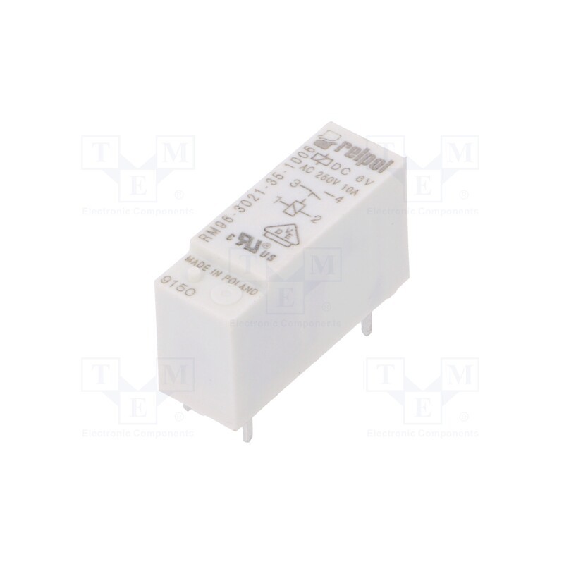 1 pcs x RELPOL - RM96-3021-35-1006 - Relay: electromagnetic, SPST-NO, Ucoil: 6VDC, 8A, 8A/250VAC, PCB