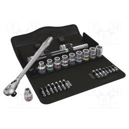 1 set x WERA - 5004081001 - Wrenches set, socket spanner, Mounting: 1/2', Zyklop, 28pcs.