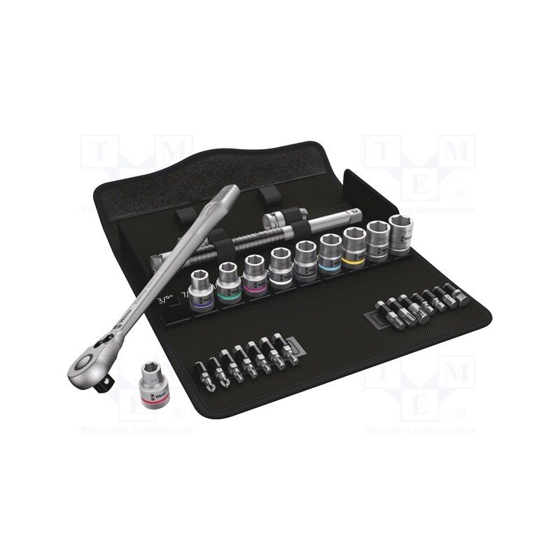 1 set x WERA - 5004081001 - Wrenches set, socket spanner, Mounting: 1/2', Zyklop, 28pcs.