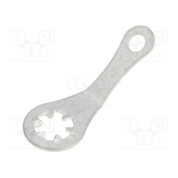 5 pcs x KEYSTONE - 7317 - Tip: solder lug ring, 0.45mm, M3, Ø: 3.1mm, soldering, screw, brass