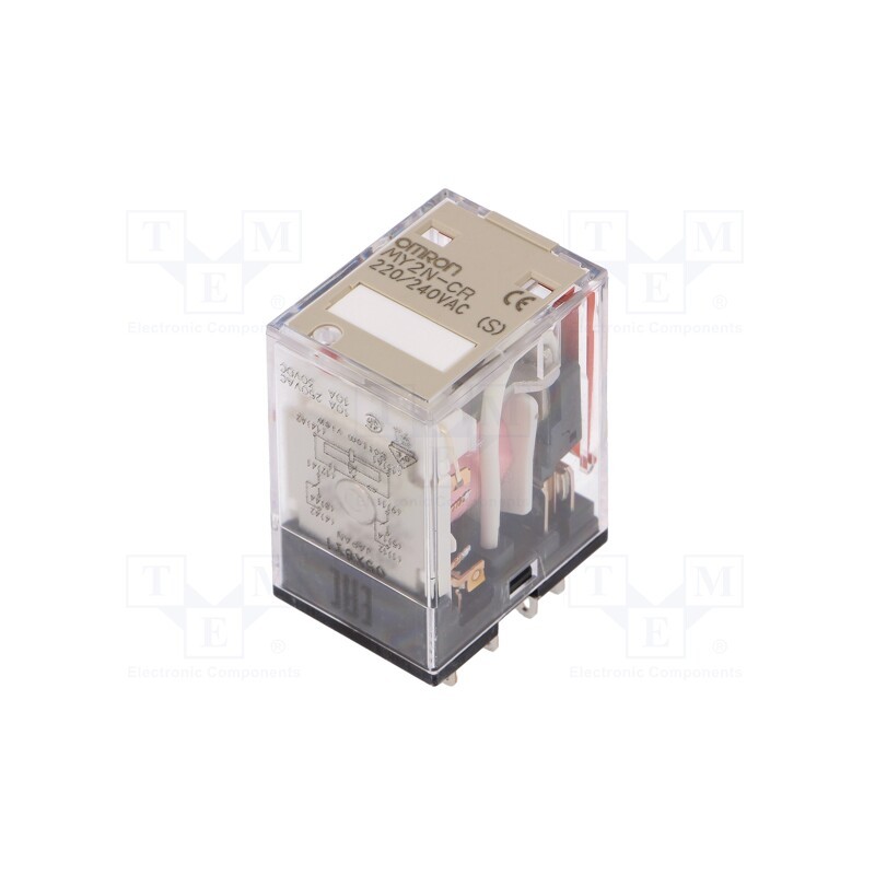1 pcs x OMRON - MY2N-CR 220/240AC(S) - Relay: electromagnetic, DPDT, Ucoil: 230VAC, Icontacts max: 10A