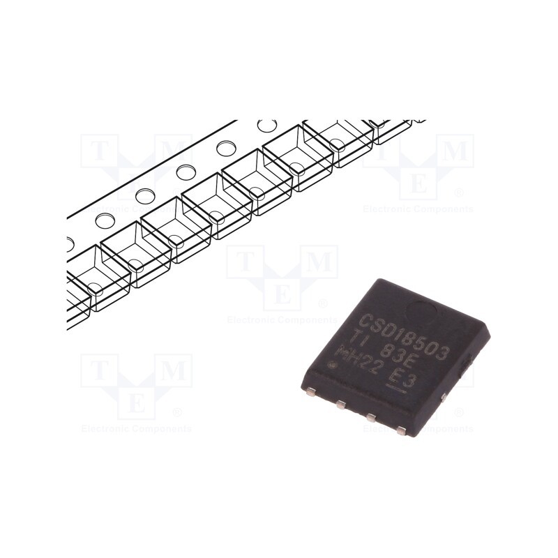 1 pcs x TEXAS INSTRUMENTS - CSD18503Q5AT - Transistor: N-MOSFET, unipolar, 40V, 100A, 120W, VSONP8, 5x6mm