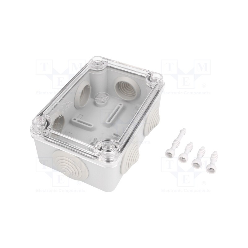 1 pcs x PAWBOL - S-BOX 206-P - Enclosure: junction box, X: 80mm, Y: 120mm, Z: 50mm, IP65, grey