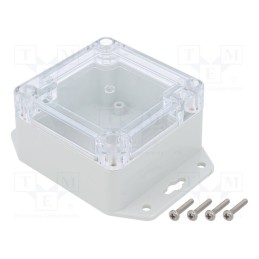 1 pcs x KRADEX - ZP75.75.45UJPH TM PC - Enclosure: multipurpose, X: 75mm, Y: 75mm, Z: 45mm, ZP, polycarbonate