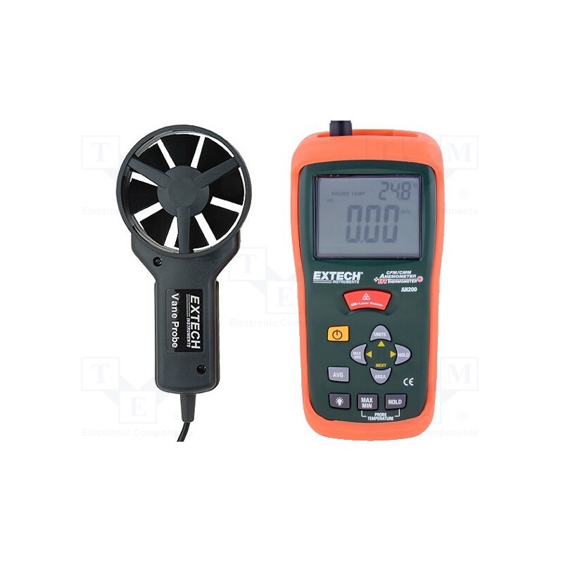 1 pcs x EXTECH - AN200 - Thermoanemometer, LCD, Velocity measuring range: 0.4÷30m/s