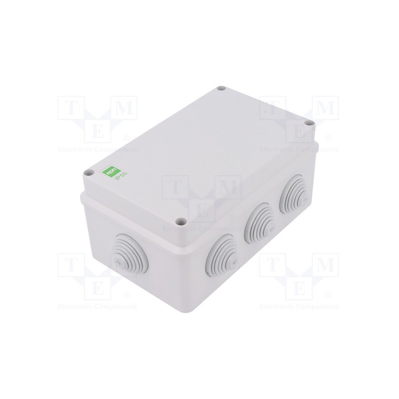 1 pcs x ELEKTRO-PLAST NASIELSK - 294783 - Enclosure: junction box, X: 139mm, Y: 198mm, Z: 82mm, IP55, grey