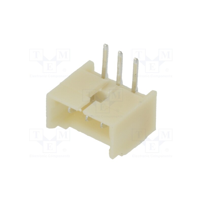 5 pcs x ADAM TECH - 125SH-A-03-TR - Socket, wire-board, male, 1.25mm, PIN: 3, THT, 250V, 1A, tinned