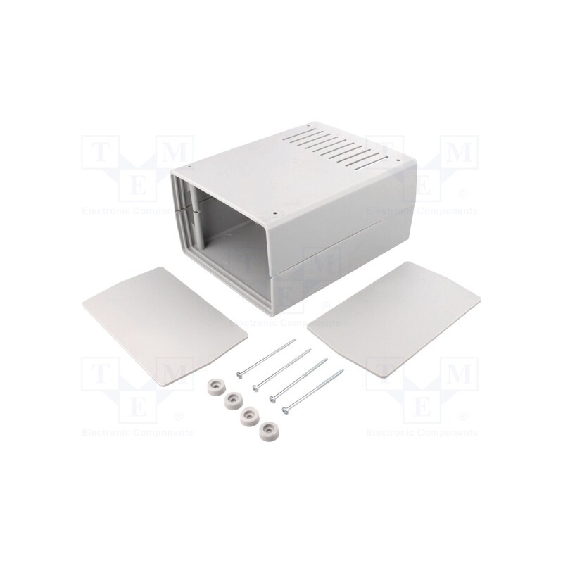 1 pcs x KRADEX - Z2AJW - Enclosure: with panel, vented, X: 147mm, Y: 180mm, Z: 90mm, grey