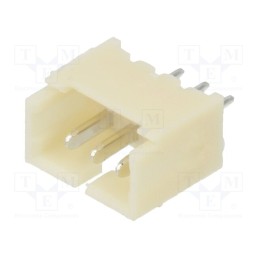 5 pcs x ADAM TECH - 125SH-A-03-TS - Socket, wire-board, male, 1.25mm, PIN: 3, THT, 125V, 1A, tinned