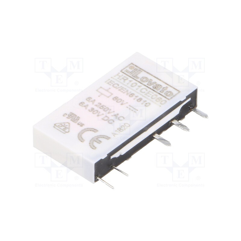 1 pcs x LOVATO ELECTRIC - HR101CE060 - Relay: electromagnetic, SPDT, Ucoil: 60VDC, 6A, 6A/250VAC, 6A/30VDC