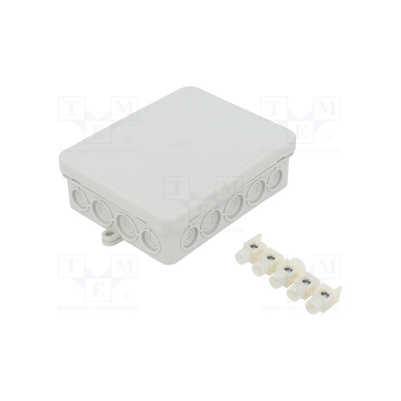 1 pcs x OBO BETTERMANN - A 18 5 - Enclosure: junction box, X: 100mm, Y: 125mm, Z: 40mm, polyetylene