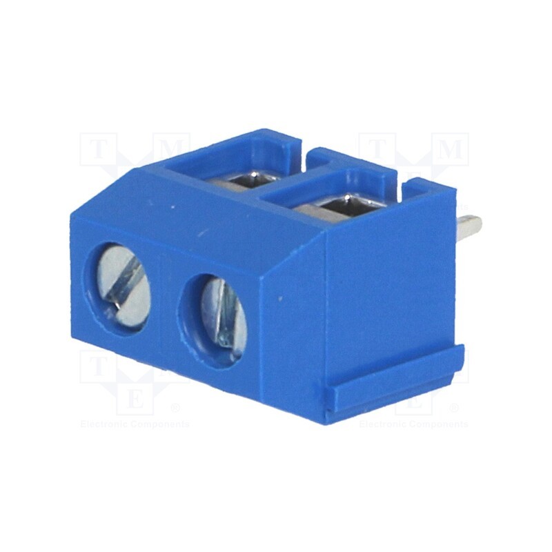 5 pcs x DEGSON ELECTRONICS - DG306-5.0-02P-12-00A(H) - PCB terminal block, angled 90°, 5mm, ways: 2, on PCBs, 1.5mm2, 15A