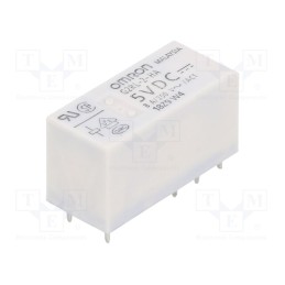 1 pcs x OMRON OCB - G2RL-2-HA DC5 - Relay: electromagnetic, DPDT, Ucoil: 5VDC, Icontacts max: 8A, PCB
