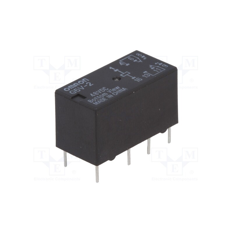 1 pcs x OMRON OCB - G5V-2 48VDC - Relay: electromagnetic, DPDT, Ucoil: 48VDC, Icontacts max: 2A, PCB