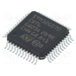 1 pcs x STMicroelectronics - STM32G070CBT6 - IC: ARM microcontroller, 64MHz, LQFP48, 2÷3.6VDC, -40÷85°C