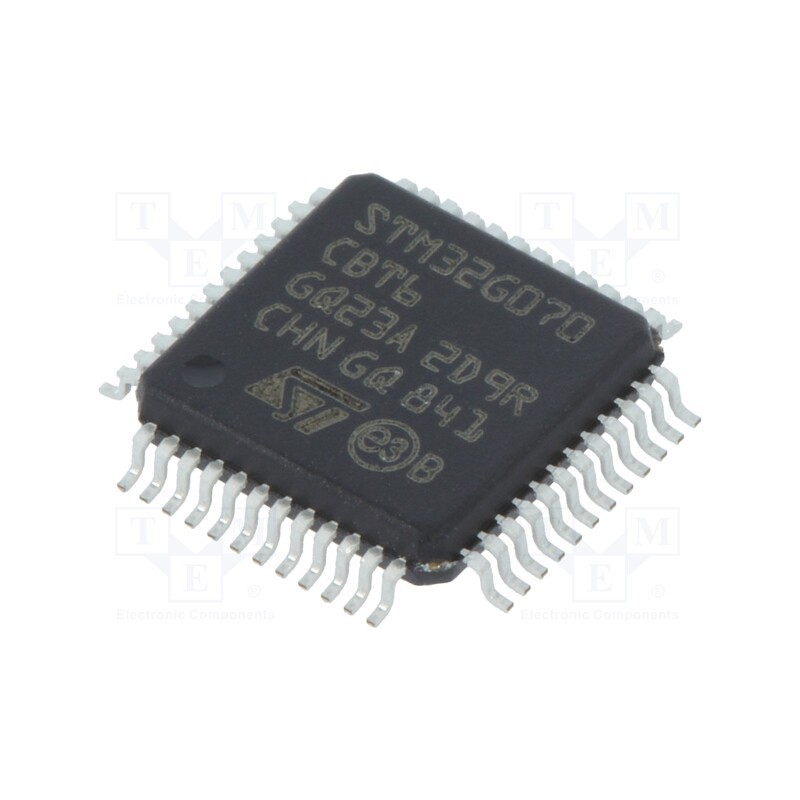 1 pcs x STMicroelectronics - STM32G070CBT6 - IC: ARM microcontroller, 64MHz, LQFP48, 2÷3.6VDC, -40÷85°C