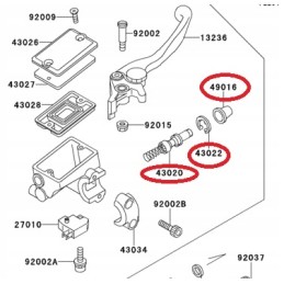 Front brake pump repair kit for Kawasaki ATV