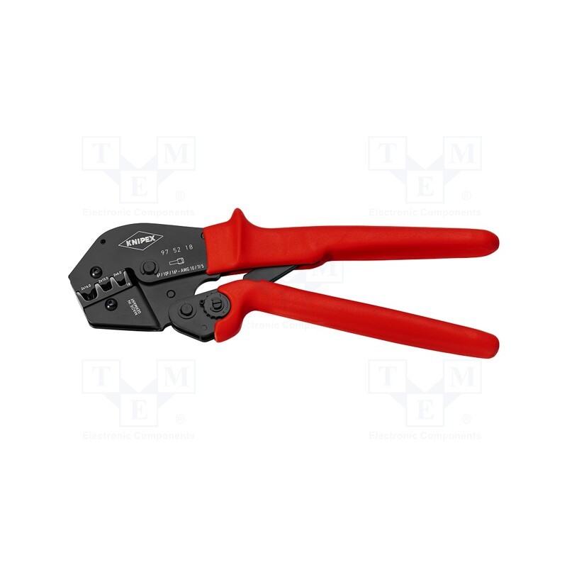 1 pcs x KNIPEX - 97 52 18 - Tool: for crimping, insulated connectors
