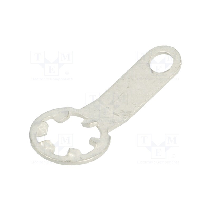 5 pcs x KEYSTONE - 7316 - Tip: solder lug ring, 0.45mm, M4, Ø: 4.4mm, soldering, screw, brass