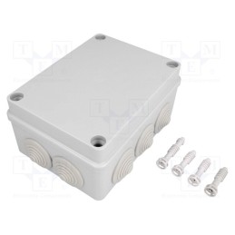 1 pcs x PAWBOL - S-BOX 306 - Enclosure: junction box, X: 110mm, Y: 150mm, Z: 70mm, IP65, grey