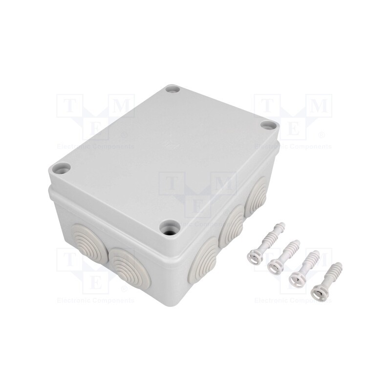 1 pcs x PAWBOL - S-BOX 306 - Enclosure: junction box, X: 110mm, Y: 150mm, Z: 70mm, IP65, grey