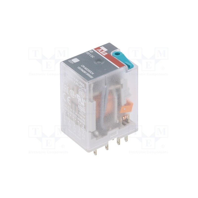 1 pcs x ABB - 1SVR405611R1100 - Relay: electromagnetic, DPDT, Ucoil: 24VDC, Icontacts max: 12A